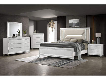 5 Drawer Bedroom Chest Of Drawers - White