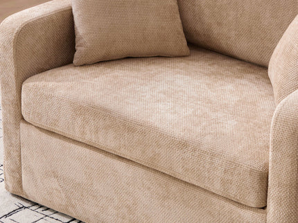 Farmhouse Accent Chair With 2 Bolster Pillows