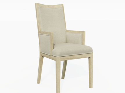 Adeline - Upholstered Arm Chair - Natural Wood Wash