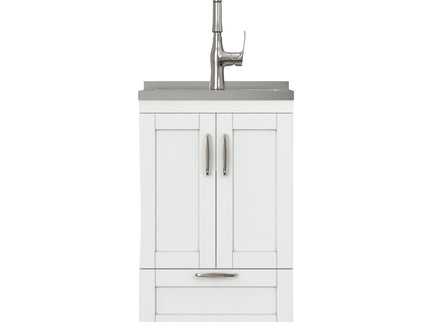 Reed - Deluxe Laundry Cabinet With Pull-Out Faucet And Stainless Steel Sink