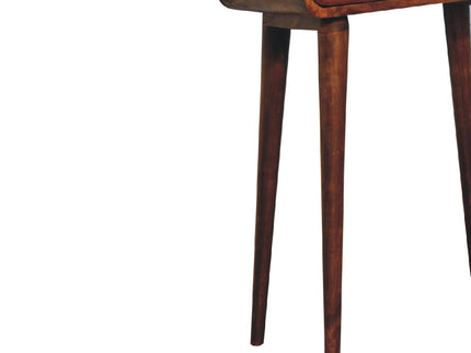 Curved Chestnut Console Table