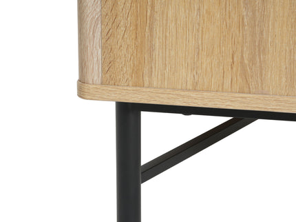 4 Door TV Cabinet, 2 Storage Spaces, Adjustable Shelves