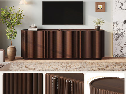 TV Stand With Fluted Tambour Style Door