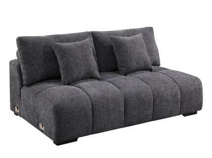 Chosen - Sectional Sofa With Toss Pillows With 2 Chaises With Ottoman - Gray