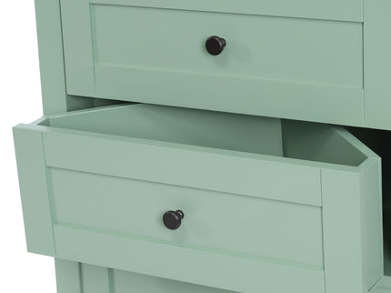 Tall Storage Cabinet With 3 Drawers And Adjustable Shelves For Bathroom