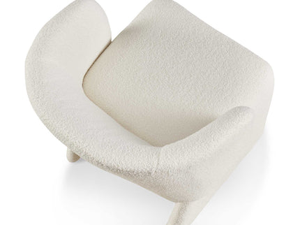 Modern Accent Chair Brown Single Sofa Chair, Upholstered Side Chair Teddy Comfy Chair For Dining Room / Bedroom / Living Room / Reception