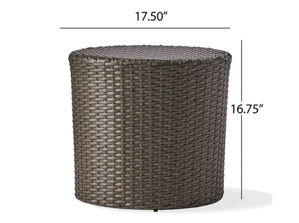 Keaton - Barrel Side Table - Gray