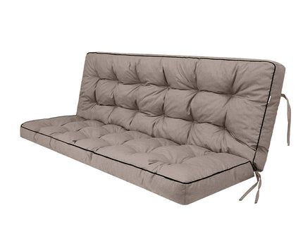3 Seater Outdoor Porch Swing Cushion With Backrest, Waterproof