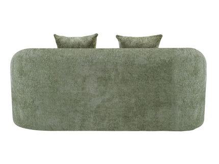 Curved Loveseat Sofa With Round Armrest