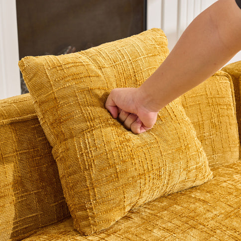 Curved Compressed Sofa, Nordic-Style Design For Living Room