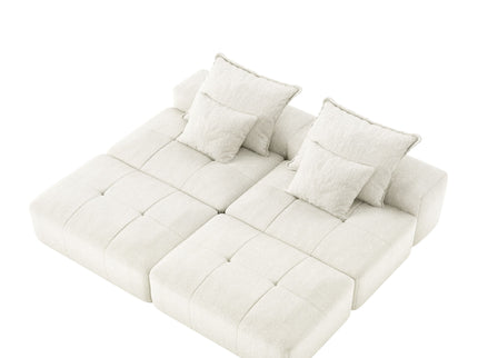 Modern Oversized Diy Combination Modular Sectional Sofa With Pillows