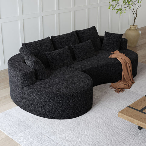Curved Oversized Sectional Sofa With Extra Deep Seat