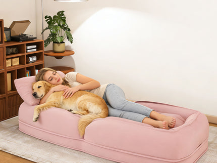 Upholstered Foldable Lazy Sofa Bed For Adults And Pets