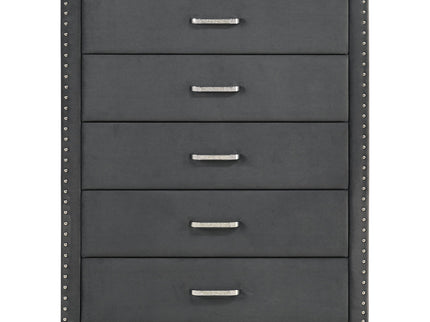 5 Drawer Bedroom Chest With Crystal Pulls