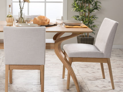 Contemporary Dining Chair SetWith Upholstered Fabric