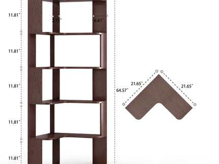 L-Shaped Corner Bookshelf
