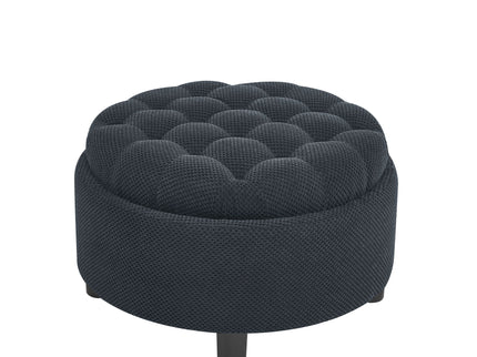 Storage Round Footstool Table Ottoman