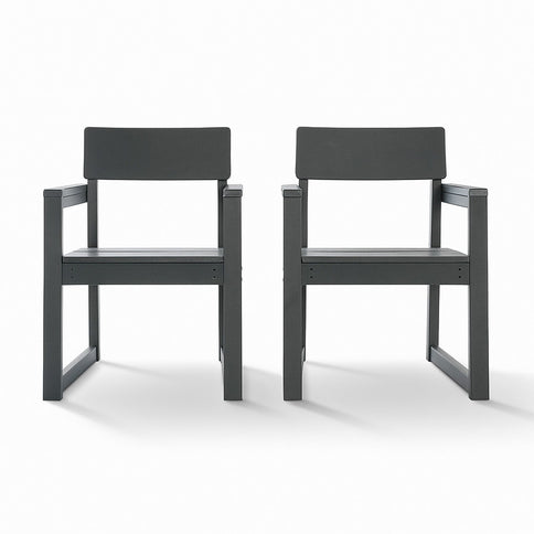 5 Piece Outdoor Dining Set, Table With Umbrella Hole And 4 Armrest Chairs