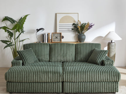3 Seater Sofa With 2 Ottomans For Living Room