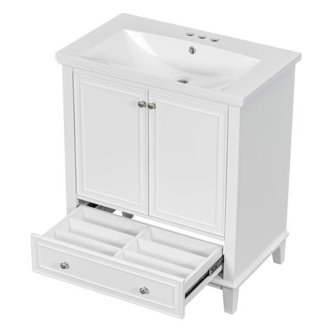 Modern Bathroom Vanity With Sink Combo, Multi Functional Cabinet With Doors And Drawer