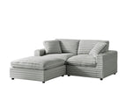 Gray / 2 Seater Sectional And Ottoman