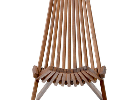 Folding Wood Chair, Portable Solid Wood Seating For Indoor Or Outdoor Use - Natural