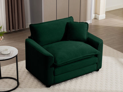 Modern Classic Fabric Single Chair Deep Seat Sofa With Pillow