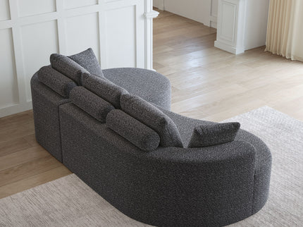 Curved Oversized Sectional Sofa With Extra Deep Seat