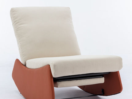 Modern Rocking Chair Recliner, Comfy Rocker Nursery Chair With Footrest, Accent Reading Chair, Upholstered Lounge Chair For Relaxing, Resting, Soft Padded Rocker For Indoor Living Room Bedroom