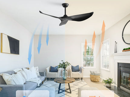 38" Ceiling Fan Without Light With DC Motor And Remote Control