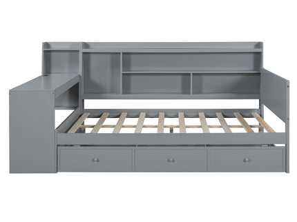 Daybed With 3 Drawers USB Ports And Desk