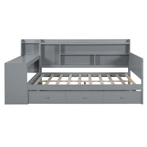 Daybed With 3 Drawers USB Ports And Desk