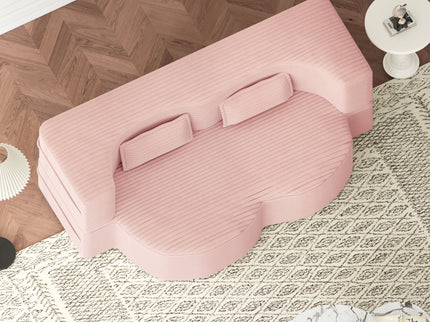 Convertible Foam-Filled Sleeper Sofa Bed With 2 Pillows