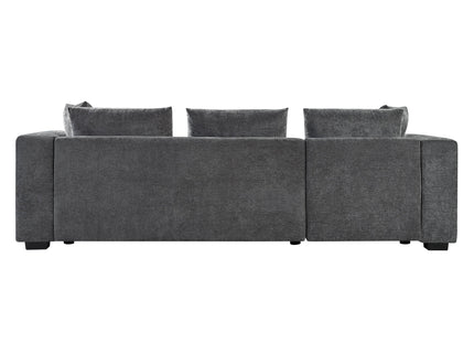 Modern L Shaped Sectional Sofa With Upholstery And Wooden Storage