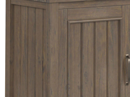 Lev - TV Media Stand - Smoky Brown