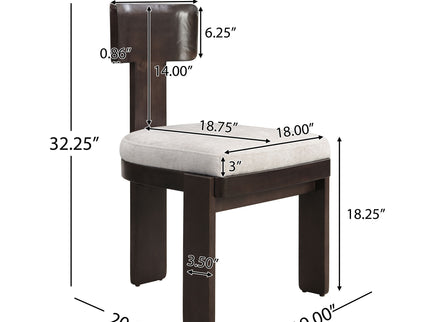 Upholstered Dining Fabric Side Chairs (Set of 2)
