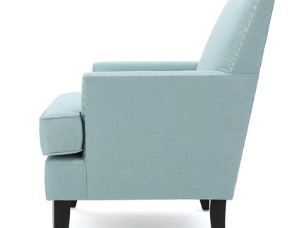 Serenada - Upholstered Fabric Club Chair With Nailhead Trim And Tapered Birch Legs
