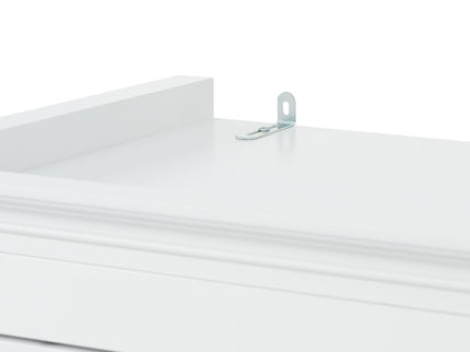 Freestanding Bathroom Vanity, Elegant Design With 4 Doors & 1 Drawer, Adjustable Shelves, Damping Hinges - White