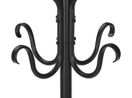 Coat Rack, Hall Tree, Free Standing, 8 Hooks, Entryway, Transitional - Black