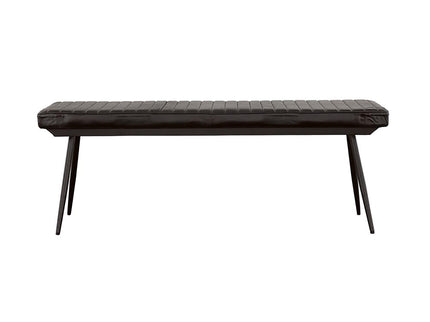 Tufted Cushion Side Bench With Tapered Legs