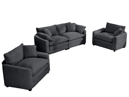 Elegant Oversized Sectional Sofa Set With Deep Seats And Flexible Layout