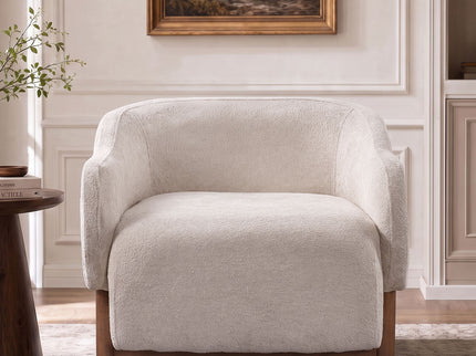 Modern Accent Chair With Recessed Arms And Tight Back
