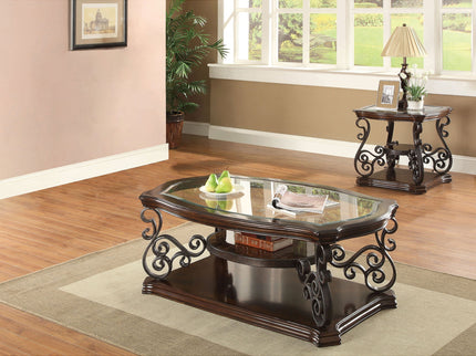 Arrize - Coffee And End Table Set With Scroll Legs