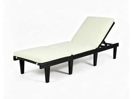 Ariana - Chaise Lounge With Cushion For Outdoor - Black