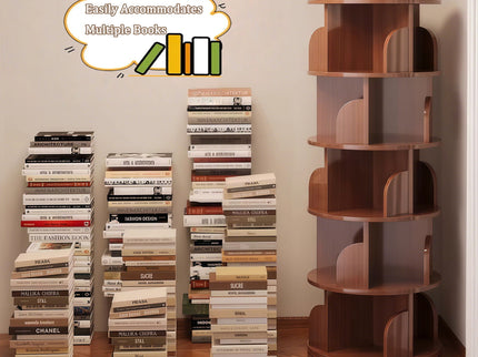 5 Tier Rotating Bookshelf, Spinning Design