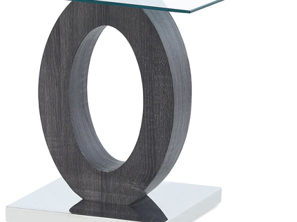 Tracker - End Table - Brown White