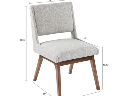 Boomerang - Dining Side Chair With Upholstered Cushions (Set of 2) - Light Gray