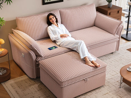 2 In 1 Convertible Sofa Bed, Multi Functional Living Room Furniture