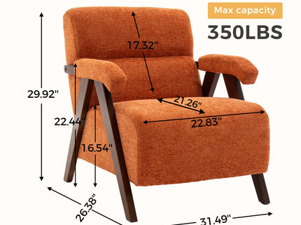Modern Accent Chair With Tufted Armchair For Reading Room