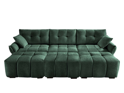 Sofa Set With Ottoman And Pillows, Textured, High Resilience Cushions